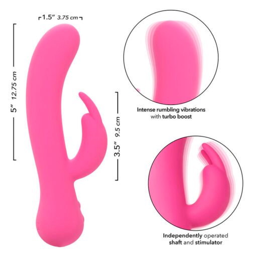 CALEXOTICS - FIRST TIME VIBRATORE CONIGLIO RICARICABILE ROSA - immagine 7
