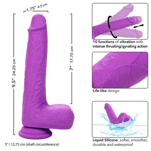 CALEXOTICS - STUDS VIBRATORE RICARICABILE E ROTANTE 10 VIBRAZIONI VIOLA - immagine 8