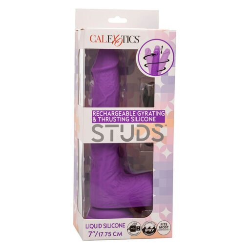 CALEXOTICS - STUDS VIBRATORE RICARICABILE E ROTANTE 10 VIBRAZIONI VIOLA - immagine 10