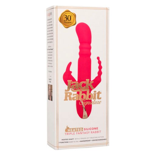 CALEXOTICS - JACK FANTASY VIBRATORE TRIPLO RISCALDATO ROSA CONIGLIO - immagine 10