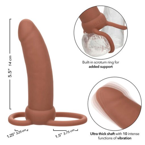 CALEXOTICS - MAXX THICK DUAL PENETRATOR 10 VIBRAZIONI MARRONE - immagine 8