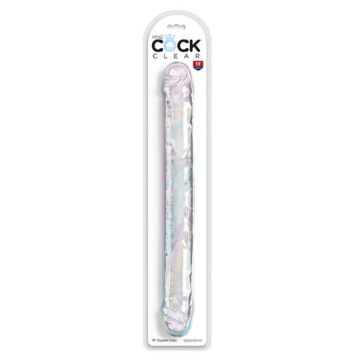 KING COCK - DOUBLE TROUBLE DOPPIO TROUBLE 46 CM TRASPARENTE - immagine 4