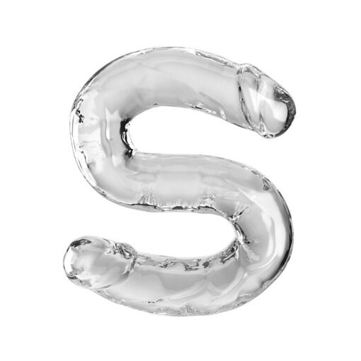 KING COCK - DOUBLE TROUBLE DOPPIO TROUBLE 46 CM TRASPARENTE - immagine 2