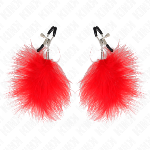 KINK - PINZA PER CAPEzzoli PIUMA ROSSO 7 CM - immagine 2