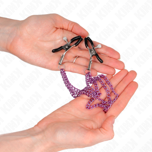 KINK - PINZE PER CAPEzzoli CON 3 CATENE VIOLA 20/23/28 CM - immagine 3