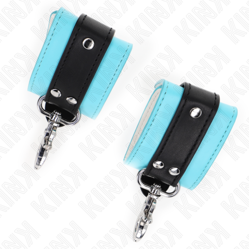 KINK - RESISTENZA DA POLSO PREMIUM CON SERRATURA NERO / BLU REGOLABILE 21-28 CM X 5,5 CM - immagine 4