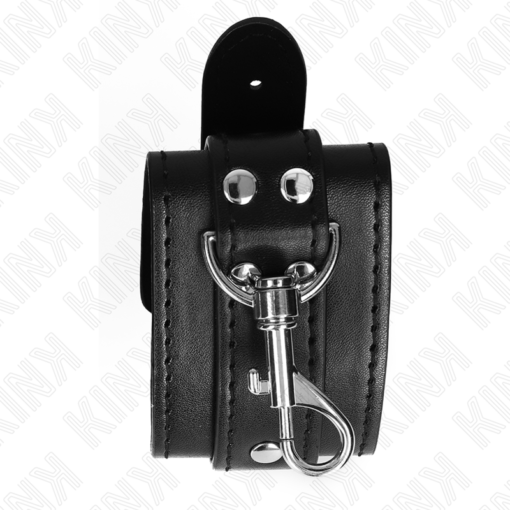 KINK - RESISTENZA DA POLSO PER DUNGEON CON CHIUSURA NERA REGOLABILE 21-28 CM X 5,5 CM - immagine 3