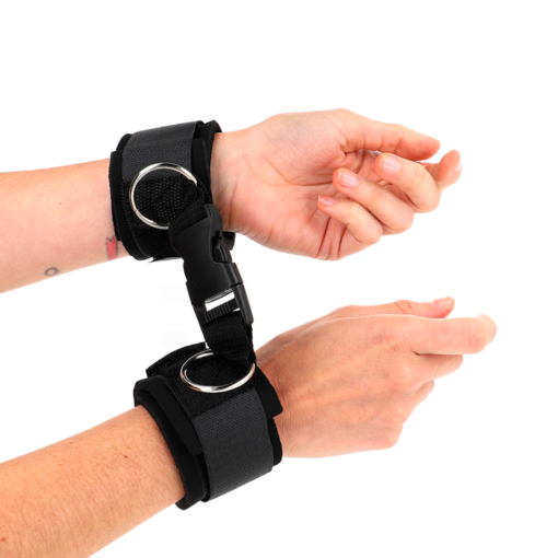 KINK - TENUTA DA POLSO IN NEOPRENE CON GANCIO E LOOP NERA REGOLABILE 22-34 CM - immagine 3