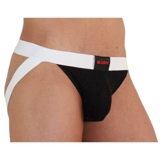 BURN - 004 JOCK NERO LUCIDO / BIANCO XL - immagine 2