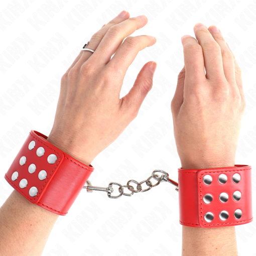 KINK - RESISTENZA DA POLSO CON CHIUSURA A SCATTO ROSSO REGOLABILE 19-24 CM X 5,5 CM - immagine 4