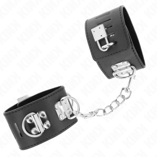 KINK - RESISTENZA DA POLSO MULTIPOSIZIONE CON CHIUSURA A LUCCHETTO NERA REGOLABILE 16-23 CM X 5,5 CM - immagine 2