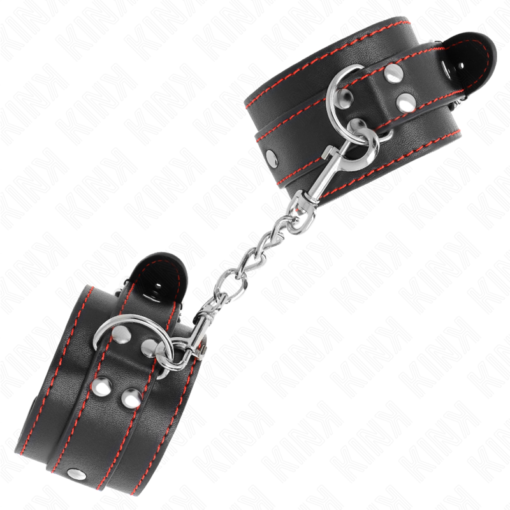 KINK - RESISTENZA DA POLSO NERA CON FODERA ROSSA REGOLABILE 20-28 CM X 5,5 CM - immagine 2