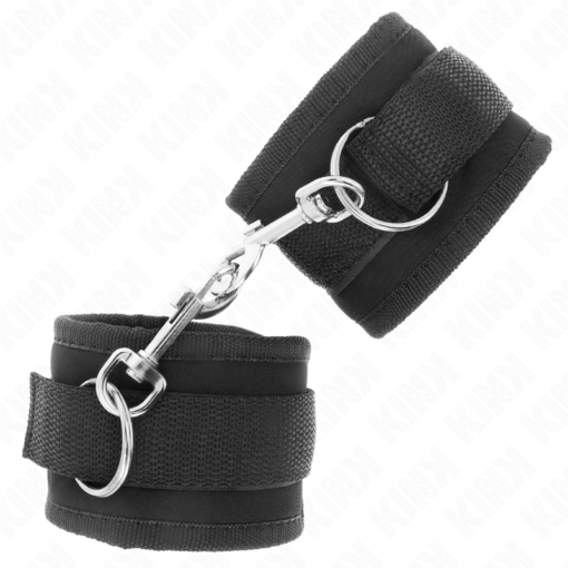 KINK - TENUTA DA POLSO IN NYLON HOOK&LOOP NERA MODELLO 2 REGOLABILE 18-35 CM X 6 CM - immagine 2
