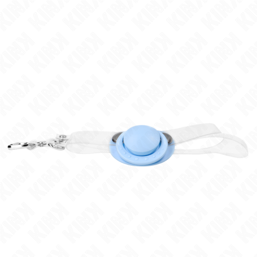 KINK - BAVAGLIO A FORMA DI CIUCCIO AZZURRO 5.5 x 4 CM REGOLABILE 43-60 CM - immagine 3