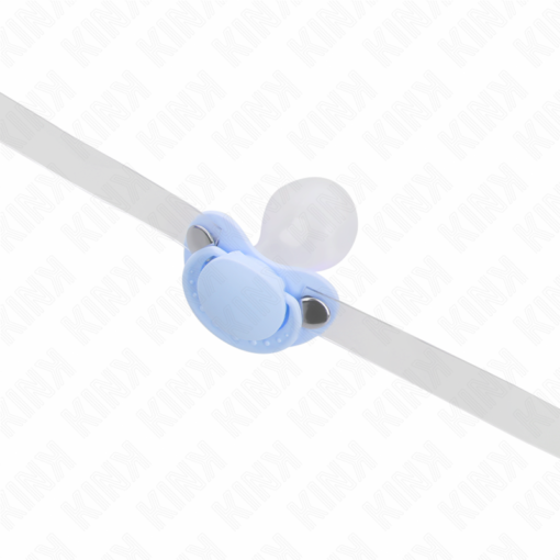 KINK - BAVAGLIO A FORMA DI CIUCCIO AZZURRO 5.5 x 4 CM REGOLABILE 43-60 CM - immagine 4