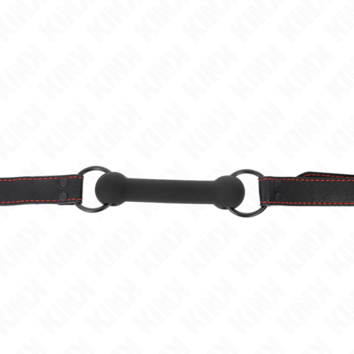 KINK - BONE GAG CON CINTURINO IN SIMILPELLE NERO REGOLABILE 41-57 CM - immagine 3