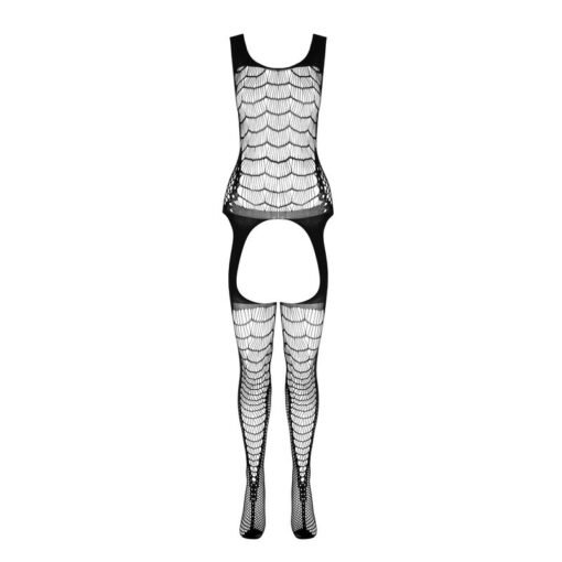 PASSION - BS 104 BODYSTOCKING BIANCO TAGLIA UNICA - immagine 3