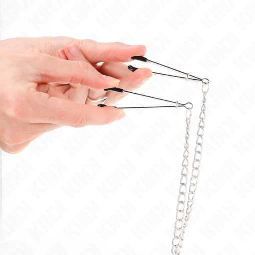 KINK - PINZE PER CAPEZZOLI TRIPLI E CLIT CON CATENA MODELLO 1 - immagine 2