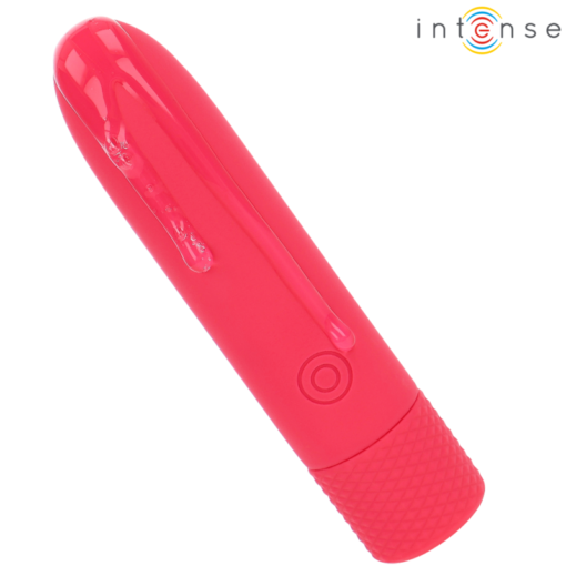 INTENSE - SYMONE PROIETTILE VIBRANTE RICARICABILE USB 8 VIBRAZIONI ROSSO 10 X 2,2 CM - immagine 3