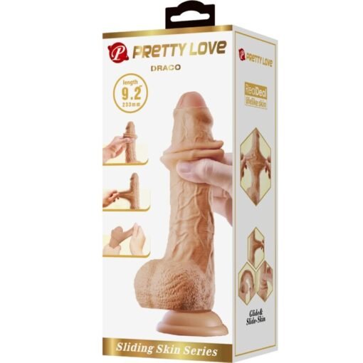 PRETTY LOVE - DRACO DILDO REALISTICO 23 CM CARNE - immagine 6