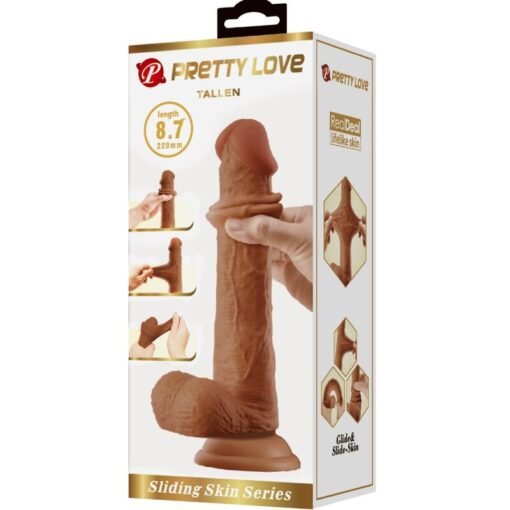 PRETTY LOVE - DILDO REALISTICO ALTO 22 CM MARRONE - immagine 6
