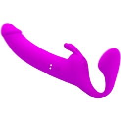 Alternative view of PRETTY LOVE - ZANINI STRAPLESS STRAP-ON 10 VIBRAZIONI VIOLA