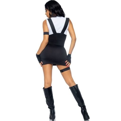 LEG AVENUE - COSTUME SEXY SWAT UFFICIALE NERO M/L - immagine 4