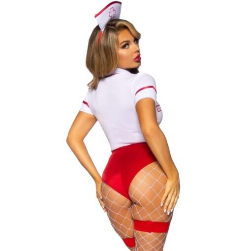LEG AVENUE - COSTUME DA INFERMIERA SEXY ROSSO/BIANCO S - immagine 4