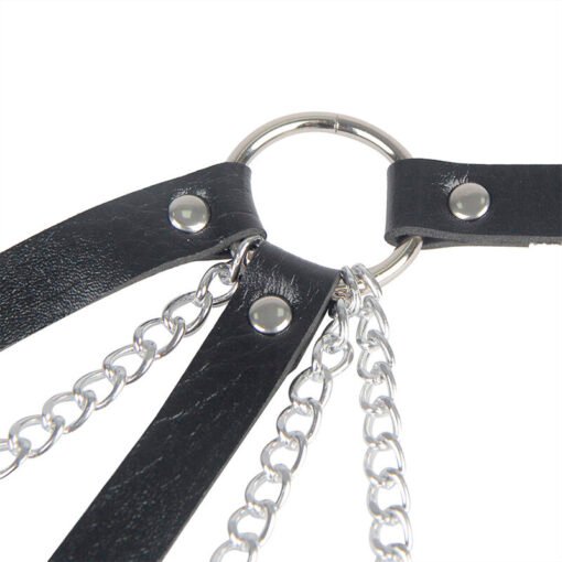 SUBBLIME - 953713 CINTURA PUNK BONDAGE FIBBIA METALLO NERA TAGLIA UNICA - immagine 5