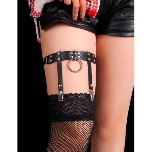 SUBBLIME - 953744 GIARRETRELLA PUNK IN PELLE REGOLABILE NERA TAGLIA UNICA - immagine 14