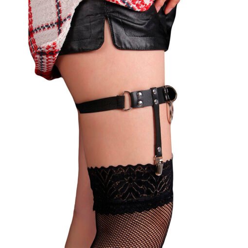 SUBBLIME - 953744 GIARRETRELLA PUNK IN PELLE REGOLABILE NERA TAGLIA UNICA - immagine 3