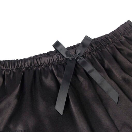 SUBBLIME - 953942 VESTAGLIA DA NOTTE CASUAL IN SETA + PANTALONI IN PIZZO NERO L/XL - immagine 6
