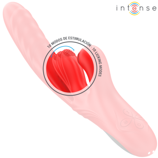 INTENSE - KAROL VIBRATORE MULTIFUNZIONE SPINTA & STIMOLAZIONE & ONDE STIMOLANTI ROSSO - immagine 4