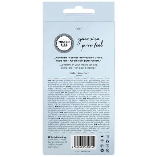 MISTER SIZE - PRESERVATIVO TAGLIA XL 60 MM (10 UNITÀ) - immagine 3