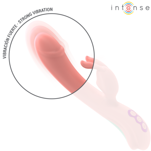 INTENSE - RACHEL RABBIT VIBRATORE 5 VIBRAZIONI ROSA - immagine 3