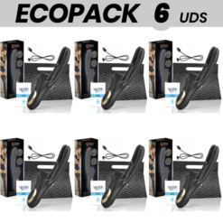 ECOPACK 6 EINHEITEN - IBIZA DOPPELVIBRATOR ZWICKEN SCHAWARZ