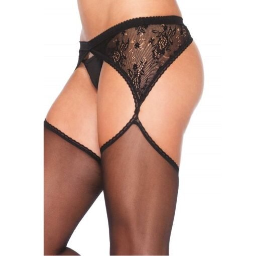 LEG AVENUE - COLLANT CON RICAMO GIACCA NERA - immagine 2