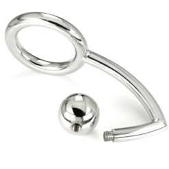 Alternative view of METAL HARD - ANELLO COCK RING CON GANCIO INTRUDER ANALE 45MM