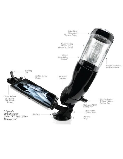 EXTREME TOYZ - PDX MEGA BATOR USB MASTURBATORE MASCHIO VAGINA BIANCO - immagine 11