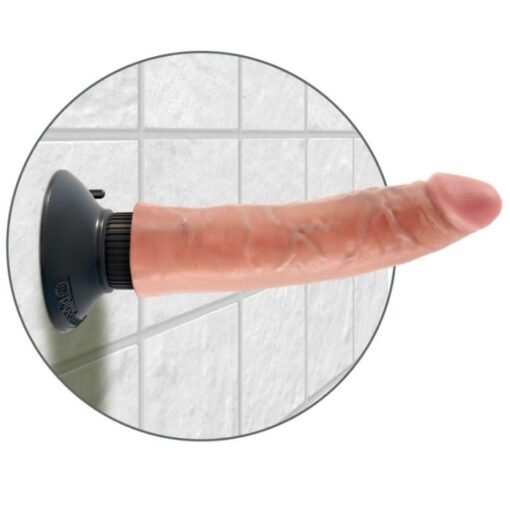 KING COCK - DILDO VIBRATORE 17.78 CM NATURALE - immagine 5