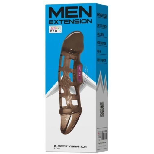 BAILE - MANICOTTO ESTENSIONE PER PENE DA BALLO CON VIBRAZIONE E CINTURINO 13.5 CM - immagine 2
