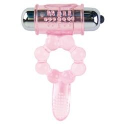 Alternative view of BAILE - ANELLO IN SILICONE 10 RITMI DI LINGUA CON VIBRAZIONE ROSA