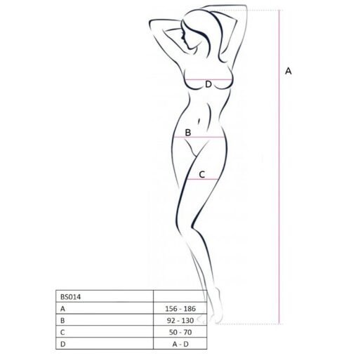 PASSION - WOMAN BS014 BODYSTOCKING ROSSO TAGLIA UNICA - immagine 2