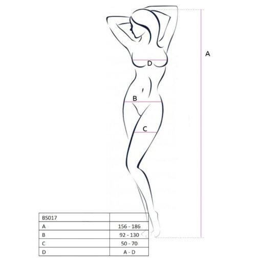 PASSION - WOMAN BS017 BODYSTOCKING NERO TAGLIA UNICA - immagine 2