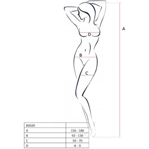 PASSION - WOMAN BS020 BODYSTOCKING NERO TAGLIA UNICA - immagine 2