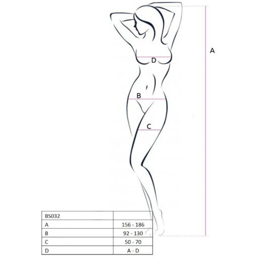PASSION - WOMAN BS032 BODYSTOCKING ROSSO TAGLIA UNICA - immagine 2