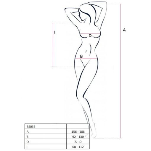 PASSION - WOMAN BS035 BODYSTOCKING BIANCO TAGLIA UNICA - immagine 2