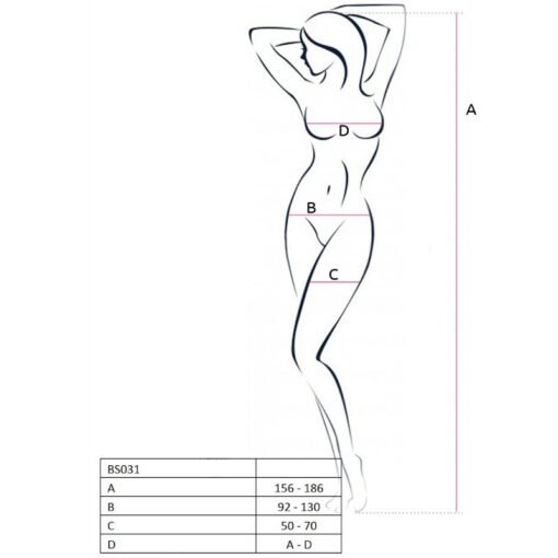 PASSION - WOMAN BS031 BODYSTOCKING ROSSO TAGLIA UNICA - immagine 2