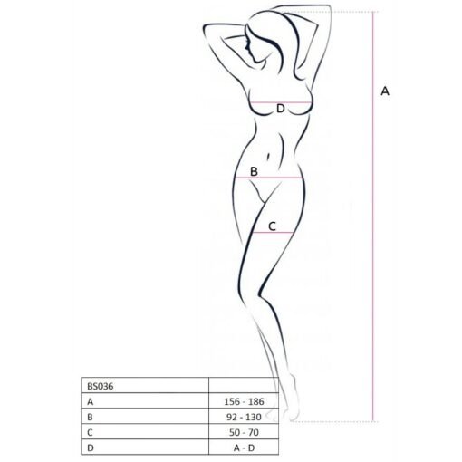 PASSION - WOMAN BS036 BODYSTOCKING ROSSO TAGLIA UNICA - immagine 2