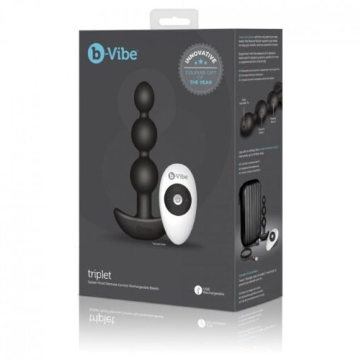 B-VIBE - TRIPLET ANAL-FERNBEDIENUNGSPERLEN SCHWARZ - immagine 7